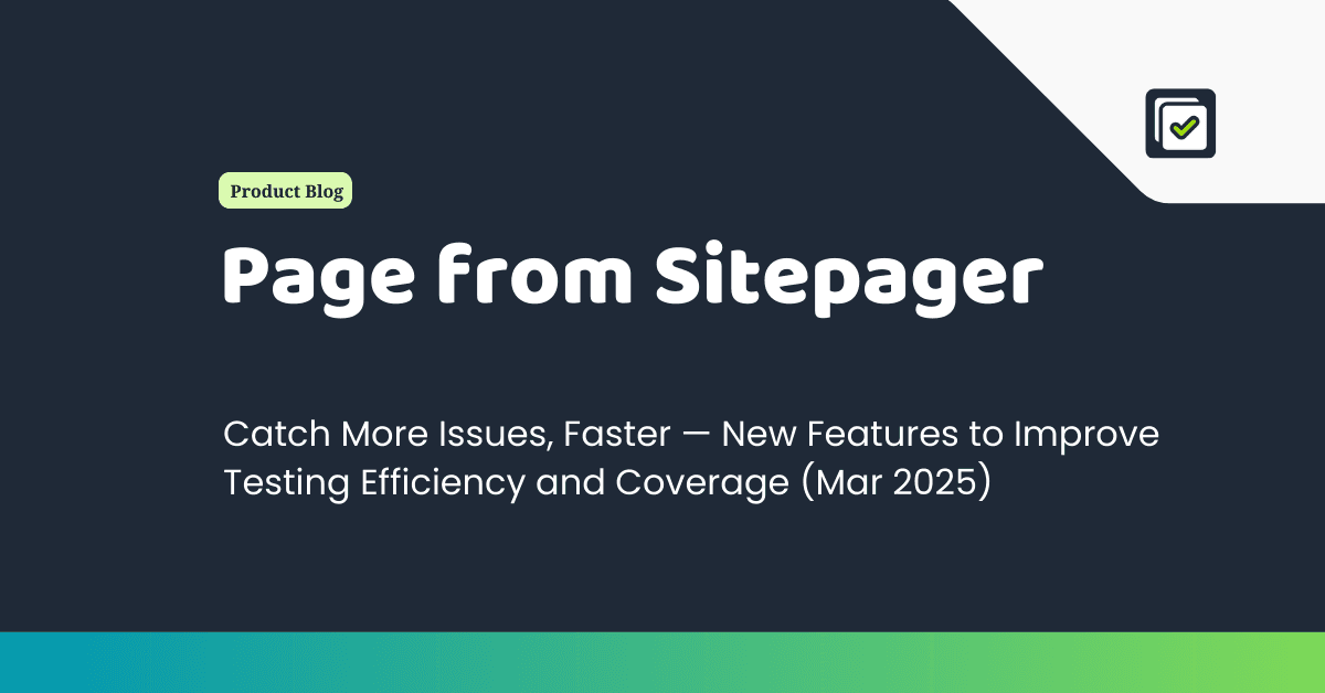 Sitepager Updates March 2025