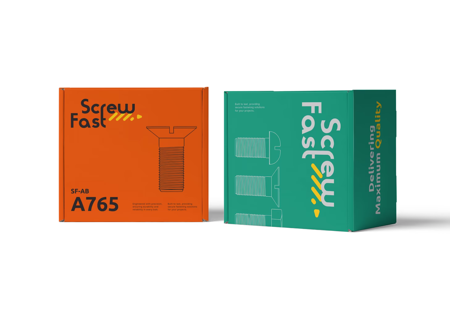 Mockup boxes of assorted screw set